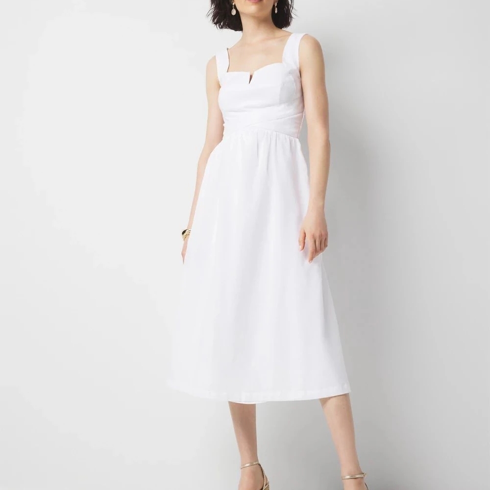 NWT White House Black Market Petite Bustier Midi Dress